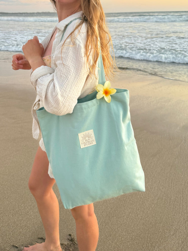 Seafoam Minimalist Tote Bag