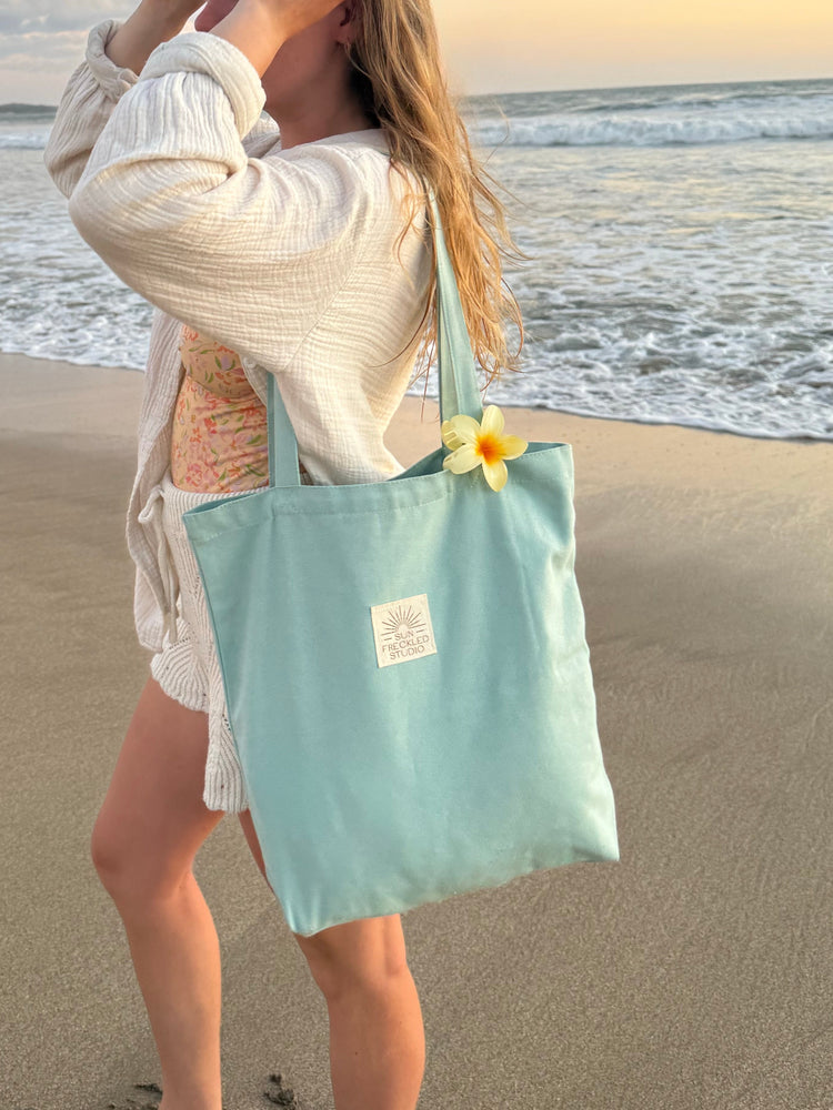 Seafoam Minimalist Tote Bag