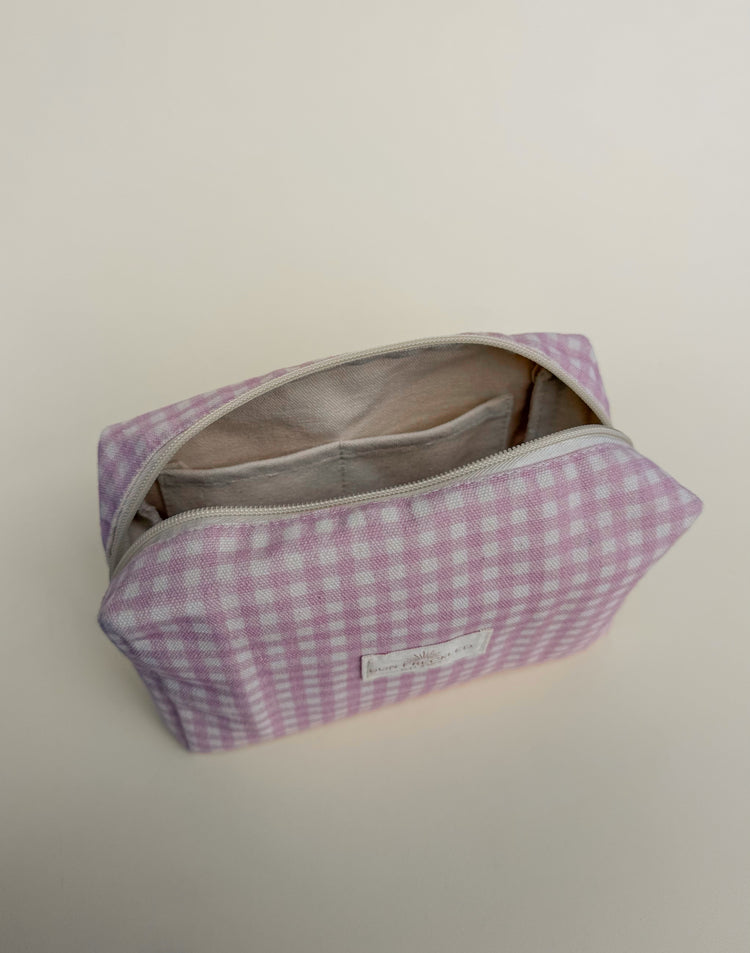 Strawberry Gingham Essentials Pouch